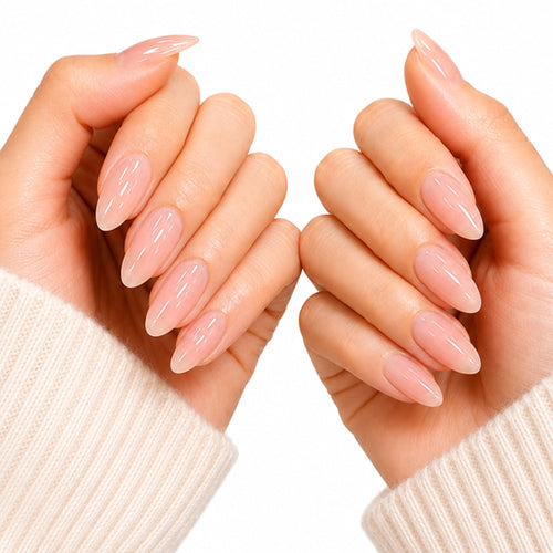 Blush Kiss Medium Almond, Press On Nails | Set of 24 reusable nails