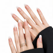 Frosted Glitter Short/Medium Square with softly rounded corners Press On Nails | Set of 24 reusable nails