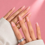 Blush Kiss Medium Almond, Press On Nails | Set of 24 reusable nails