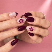 Violet Affair Medium to Long Almond Press On Nails | Set of 24 reusable nails