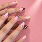 Polka Pop Medium Almond Press On Nails | Set of 24 reusable nails