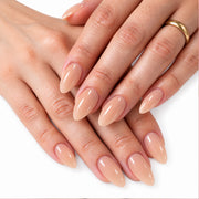 Soft Nude Medium - Long Almond, Press On Nails | Set of 24 reusable nails