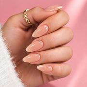 Soft Nude Medium - Long Almond, Press On Nails | Set of 24 reusable nails