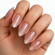 Rosé Shimmer Medium - Long Almond, Press On Nails | Set of 24 reusable nails