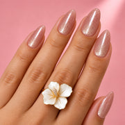 Rosé Shimmer Medium - Long Almond, Press On Nails | Set of 24 reusable nails