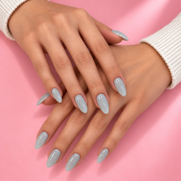 Cloud Nine Medium Almond Press On Nails | Set of 24 reusable nails