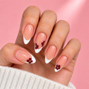 Cherry Èclat Medium Almond Press On Nails | Set of 24 reusable nails
