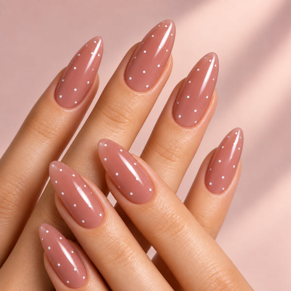 Sweet Spot Medium to Long Almond Press On Nails | Set of 24 reusable nails